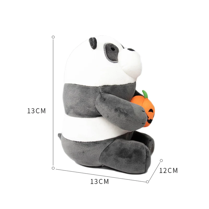 MINISO Boneka lucu Bantal Flush Lucu WE BARE BEARS Posisi Duduk Halloween 30cm