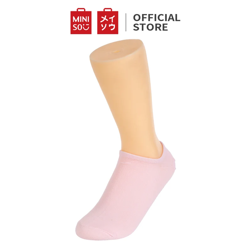 Miniso Kaos Kaki Wanita 3 Pairs, Women’s Solid Color Low-cut Socks