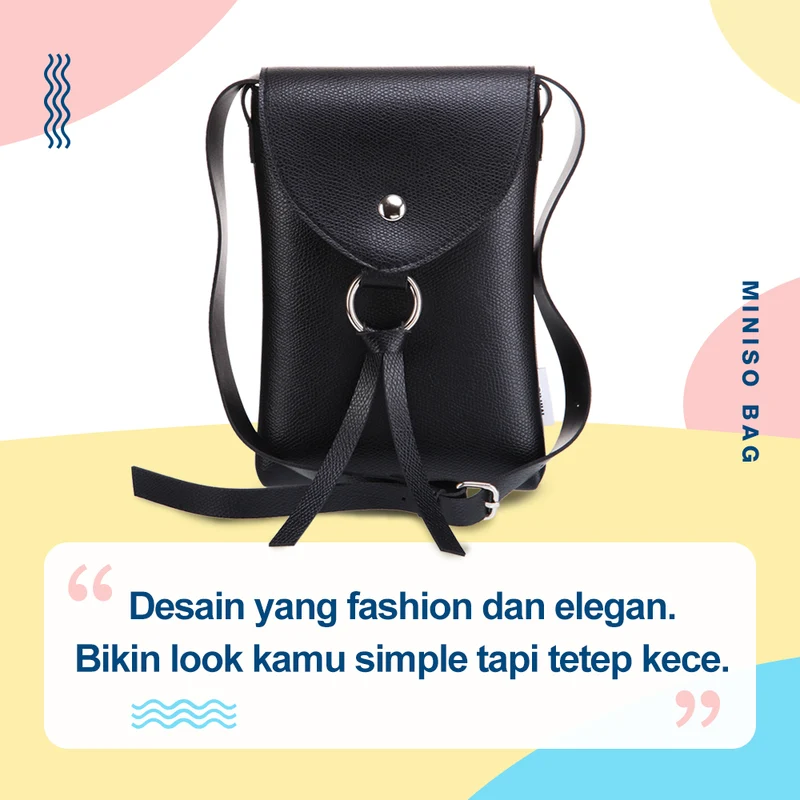 Miniso Vertical Cellphone Pouch, Vertical Cellphone Pouch/ Tas HP/Tas Kecil, Tas Selempang Wanita Cewek Mini Jinjing Bah