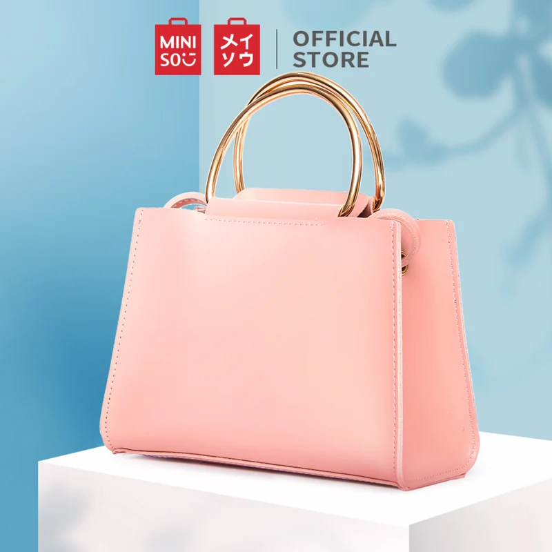 MINISO Tas Selempang Wanita Handbag Tas Jinjing Sling Bag Crossbody Bag Kulit PVC Wanita Remaja Anak Perempuan Pesta Terbaru 2020 Polos Kekinian Elegan