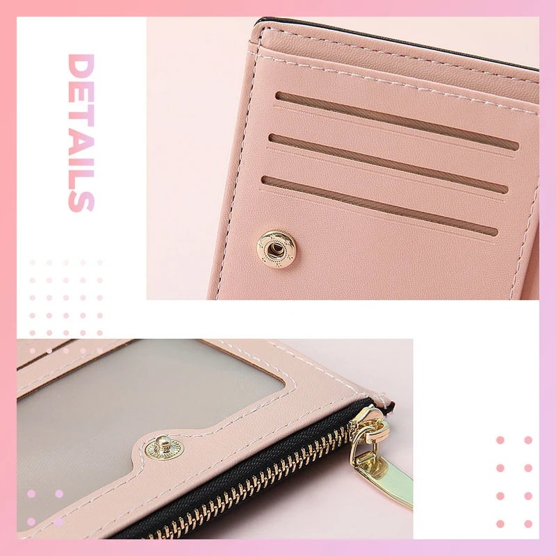 MINISO Dompet Wanita Pendek Kecil Lipat Simple Polos Fashion Elegant