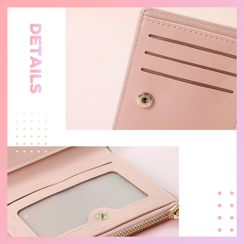 MINISO Dompet Wanita Pendek Kecil Lipat Simple Polos Fashion Elegant