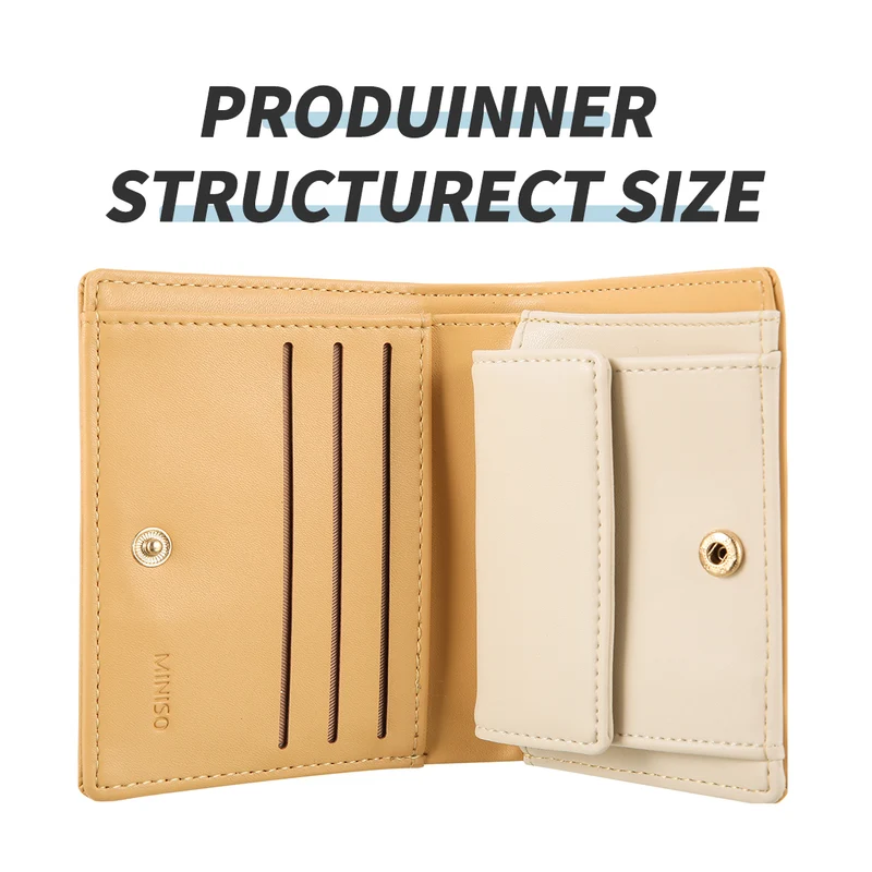 MINISO Dompet Wanita Pendek Kecil Lipat Bowtie Lucu Fashion Elegant