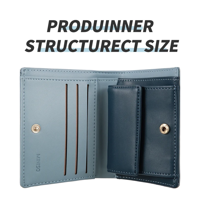 MINISO Dompet Wanita Pendek Kecil Lipat Bowtie Lucu Fashion Elegant
