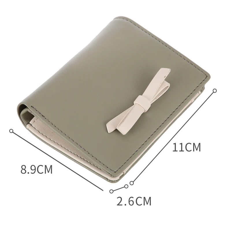MINISO Dompet Wanita Pendek Kecil Lipat Bowtie Lucu Fashion Elegant