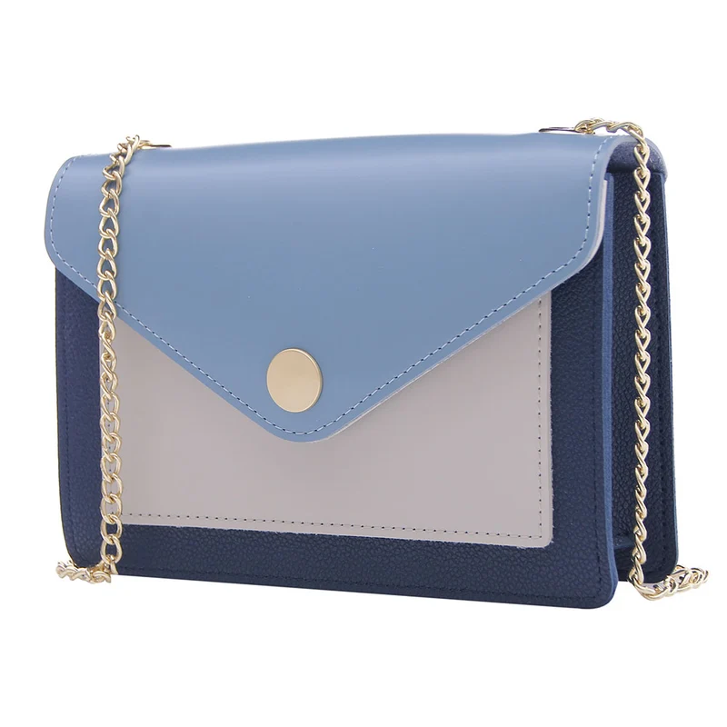 MINISO Tas Selempang Wanita Sling Bag Tas Bahu Kombinasi Warna Persegi Cewek Shoulder Pesta Crossbody Rantai Model Terbaru 2020 Import Wanita Remaja Anak Perempuan Kekinian Kasual Casual Polos Simple Asli Mini Fashion Style Elegan Original Korea Tali