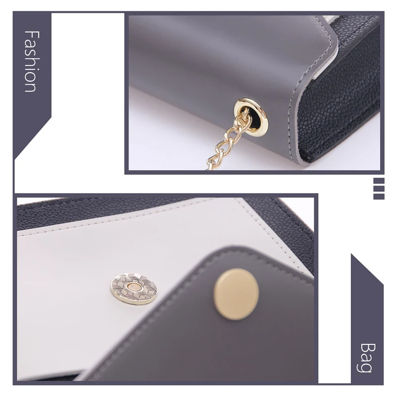 MINISO Tas Selempang Wanita Sling Bag Tas Bahu Kombinasi Warna Persegi Cewek Shoulder Pesta Crossbody Rantai Model Terbaru 2020 Import Wanita Remaja Anak Perempuan Kekinian Kasual Casual Polos Simple Asli Mini Fashion Style Elegan Original Korea Tali