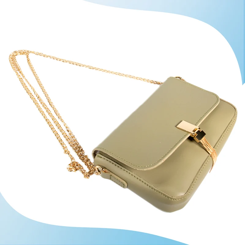 MINISO Tas Selempang Wanita / Sling Bag / Tas Bahu Cewek Pesta Rantai Logam Model Terbaru 2020 Import Kulit PVC Wanita Remaja Anak Perempuan Kekinian Polos Simple Elegan Rumbai Tassel Lucu