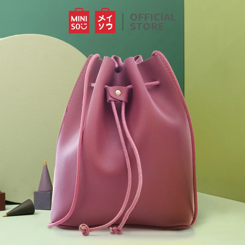MINISO Tas Selempang Wanita Ember Bucket Bag Simple Sling Bag Woman
