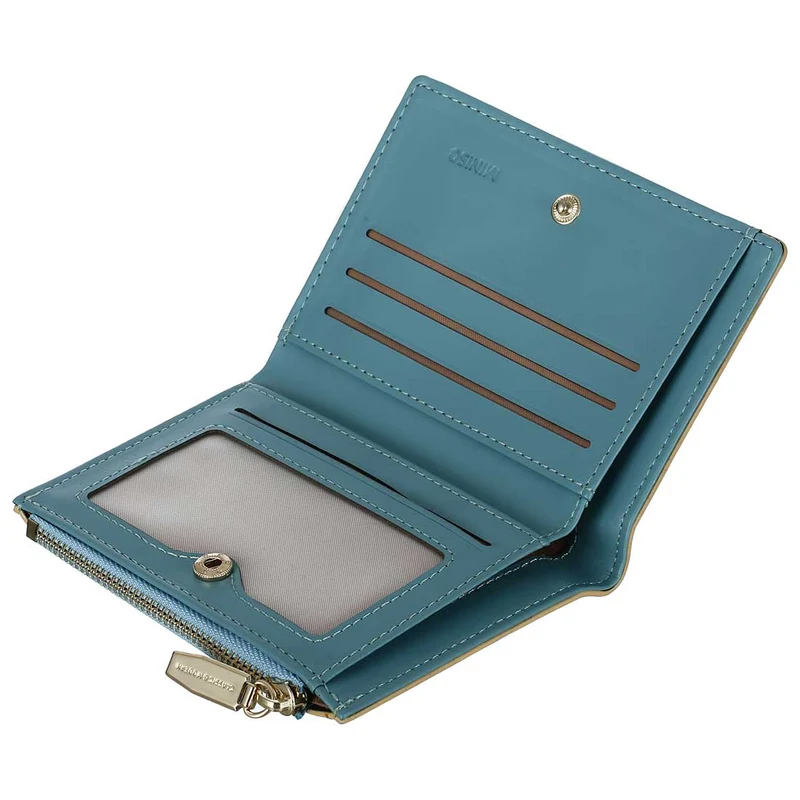 MINISO Dompet Wanita Pendek Kecil Lipat Ritsleting Simple Korea Elegant