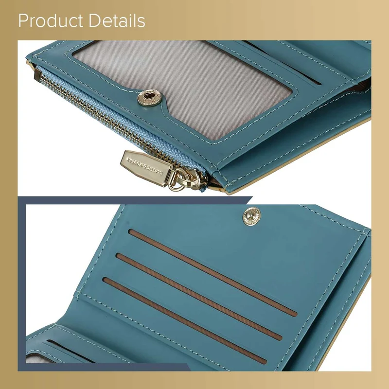 MINISO Dompet Wanita Pendek Kecil Lipat Ritsleting Simple Korea Elegant