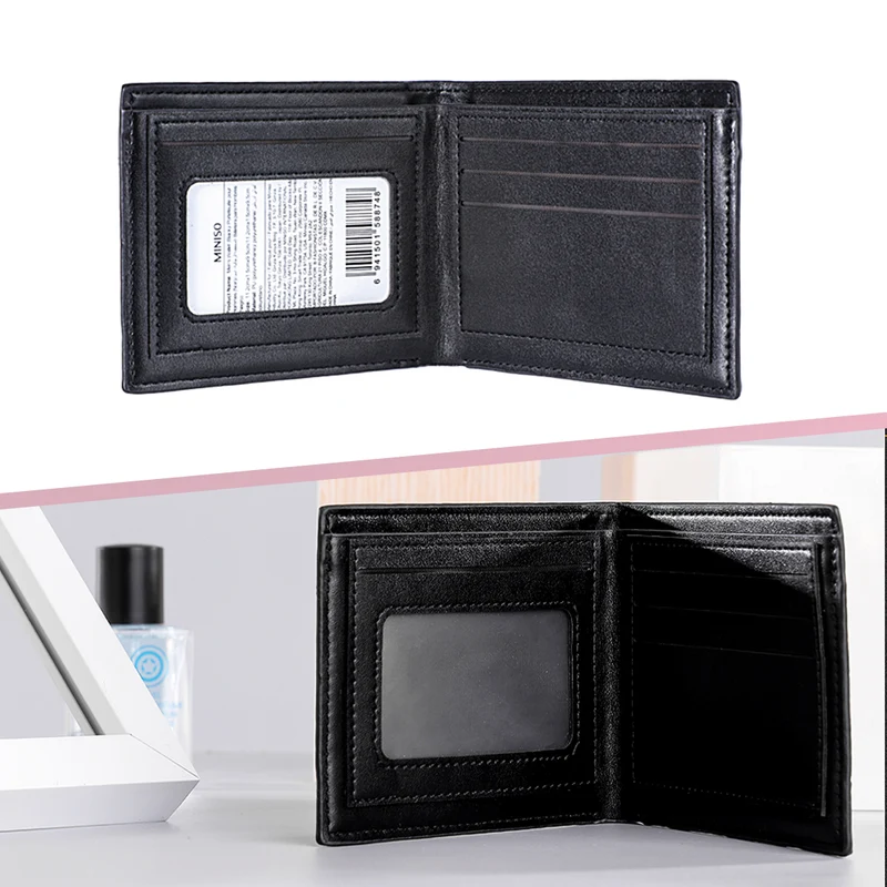 MINISO Dompet Pria Lelaki Dompet Pendek Kecil Wallet Simple Keren