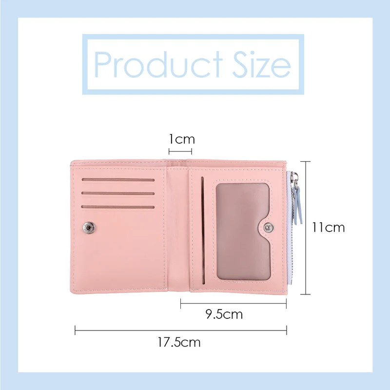 MINISO Dompet Wanita Pendek Zipper Wallet Simple Motif Kecil Lucu