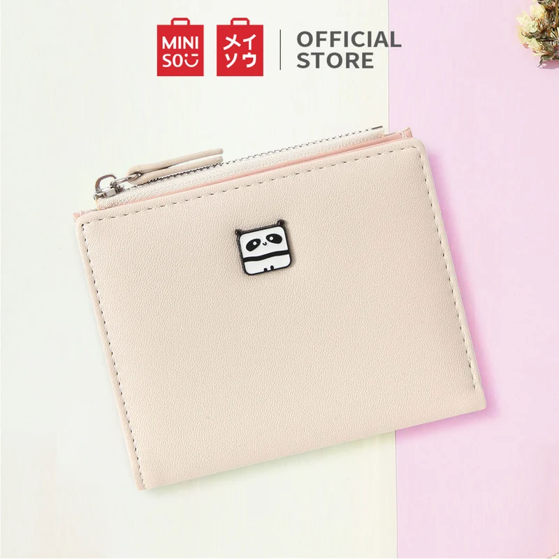 MINISO Dompet Wanita Pendek Zipper Wallet Simple Motif Kecil Lucu