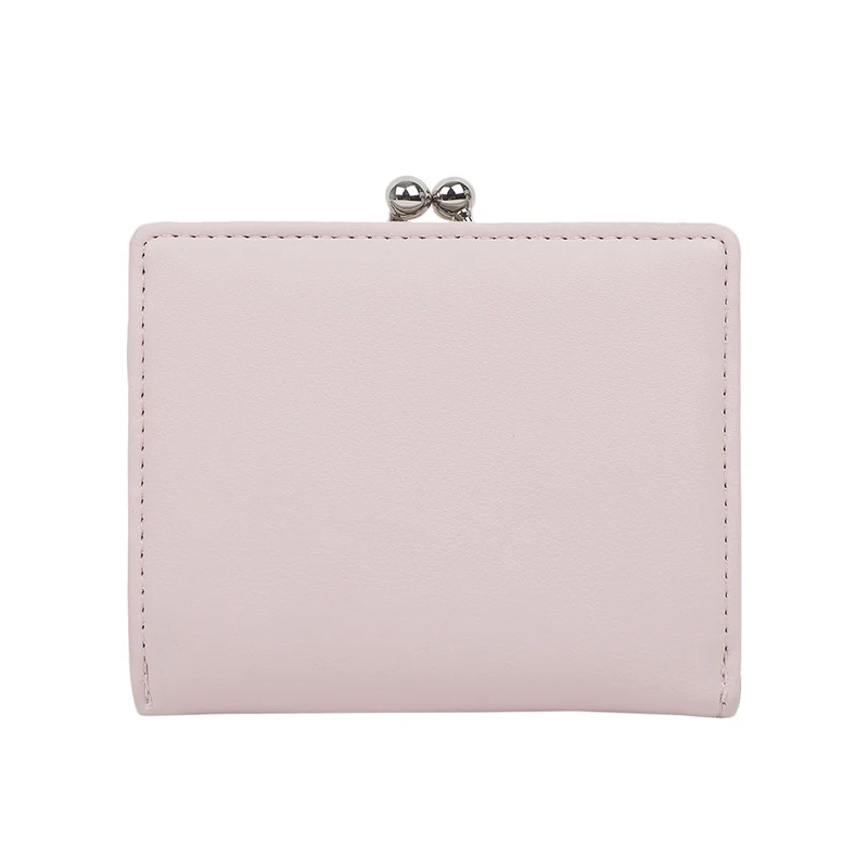 MINISO Dompet Wanita Kecil Lipat Tas Mini Pendek Tempat Kartu Dan Uang Koin Wallet Organizer Anak Perempuan Remaja Cewek Tanpa Zipper Kulit PVC Polyvinyl Terbaru Lucu Karakter Simple Polos Motif Binatang Simple Vintage Elegant