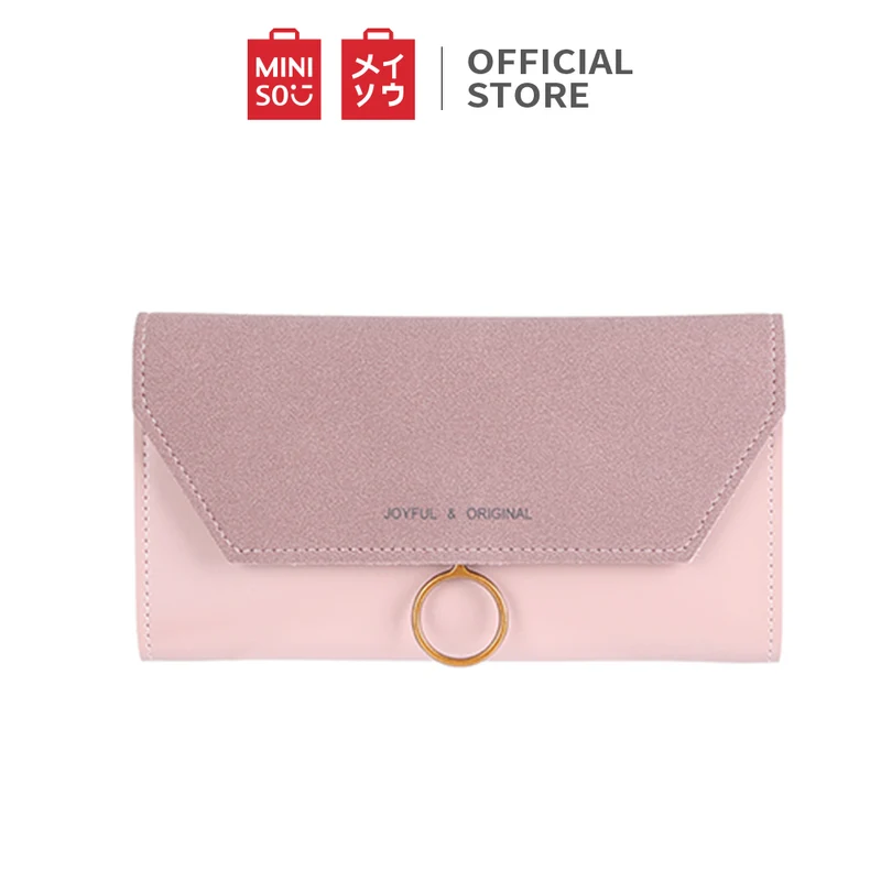 MINISO Dompet Wanita Panjang Wallet Simple Vintage Elegant Metal Logam