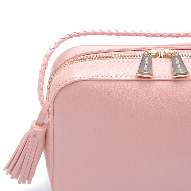 MINISO Solid Color Rectangle Crossbody Bag, Tas Selempang Wanita Transparan / Women Sling Bag