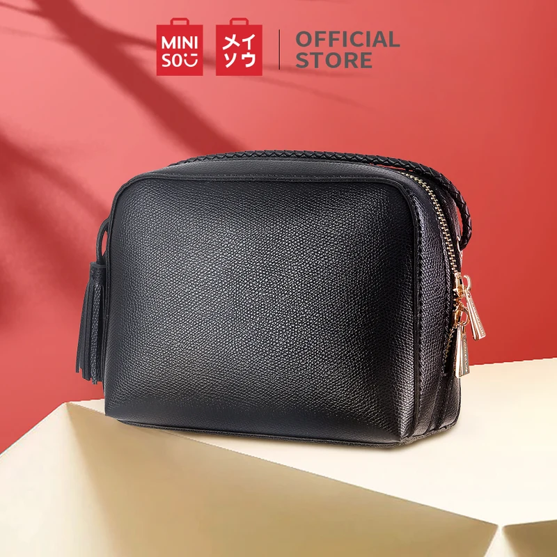 MINISO Solid Color Rectangle Crossbody Bag, Tas Selempang Wanita Transparan / Women Sling Bag