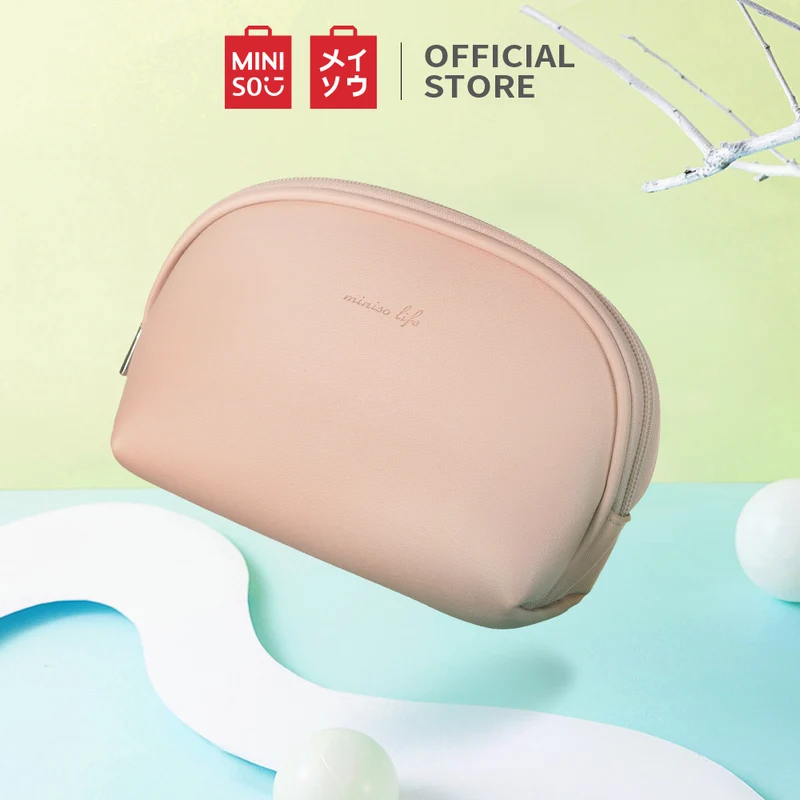 MINISO Tas Penyimpanan Kosmetik Tempat Makup Cosmetic Bag Simple，Tas KosmetikPouch Dompet /Make Up Cosmetic Mini Bag /Tas penyimpanan barang makeup kotak