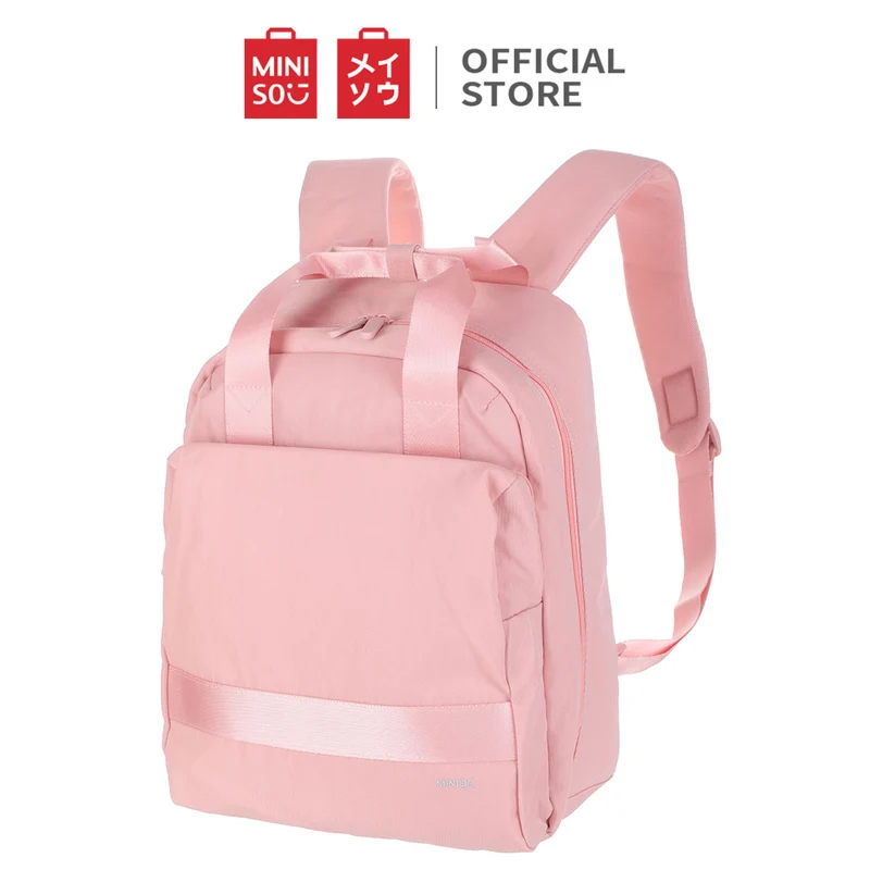 MINISO Tas Ransel Laptop Kasual Tas Punggung Wanita Cewek Tas Laptop