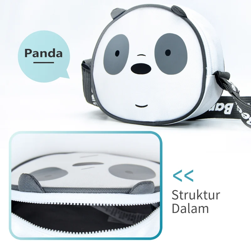 MINISO Tas Selempang Wanita Sling Bag Karakter Lucu We Bare Bears