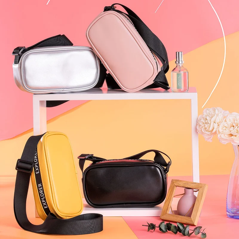 MINISO Tas Selempang Wanita Harajuku Jepang Persegi Sling Bag Woman