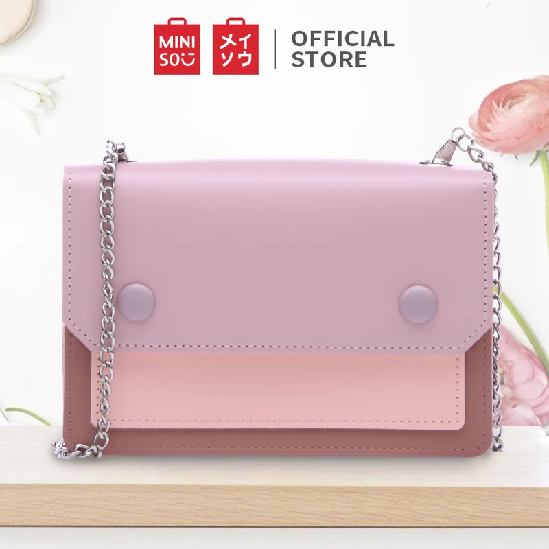 MINISO Tas Selempang Wanita Chain Rantai Sling Bag Women Macaron