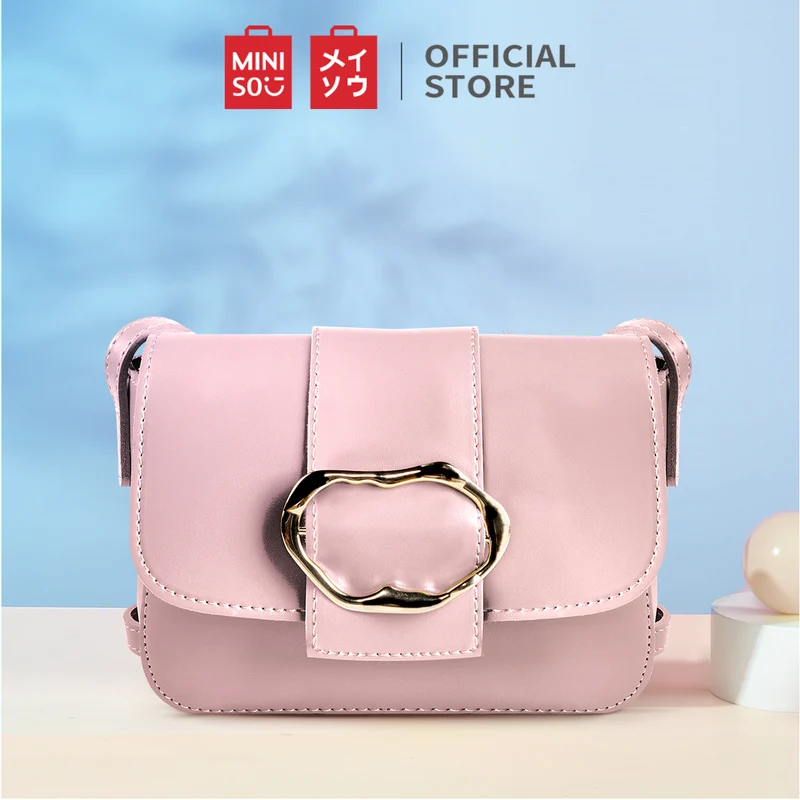 MINISO Tas Selempang Wanita Sling Bag Tas Bahu Hardware Decoration