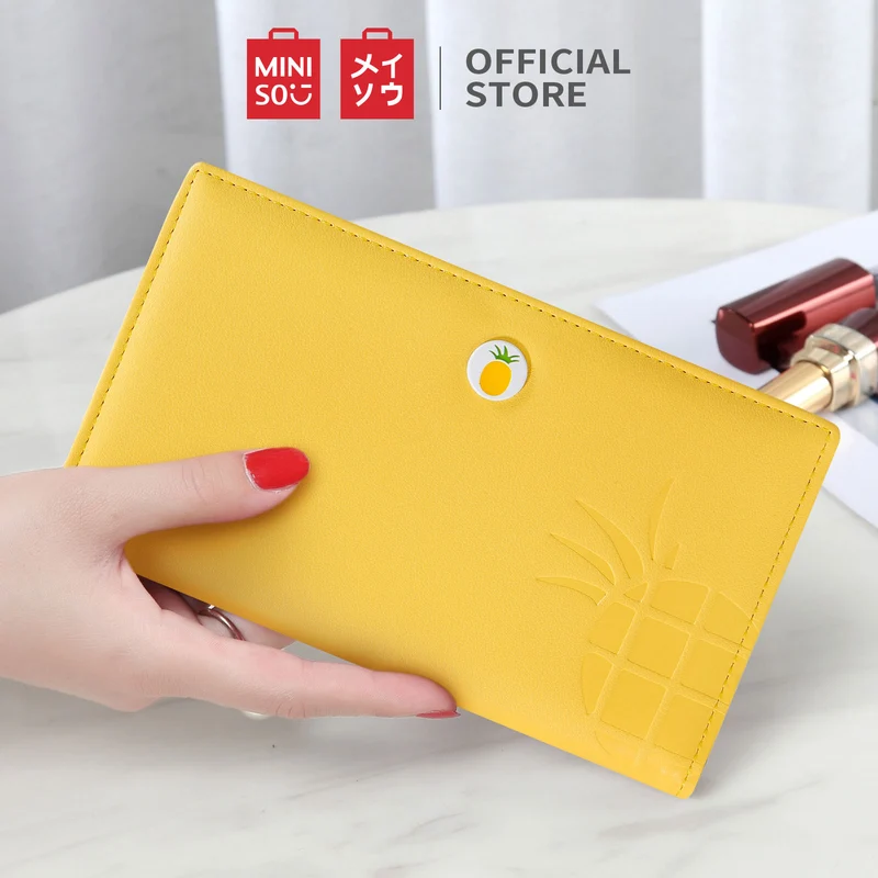 MINISO Dompet Lipat Pendek Kecil Two-Fold Wanita Cewek Motif Buah