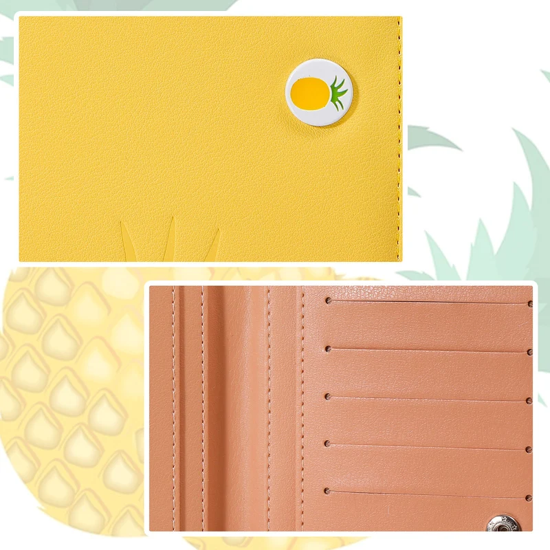 MINISO Dompet Lipat Pendek Kecil Two-Fold Wanita Cewek Motif Buah