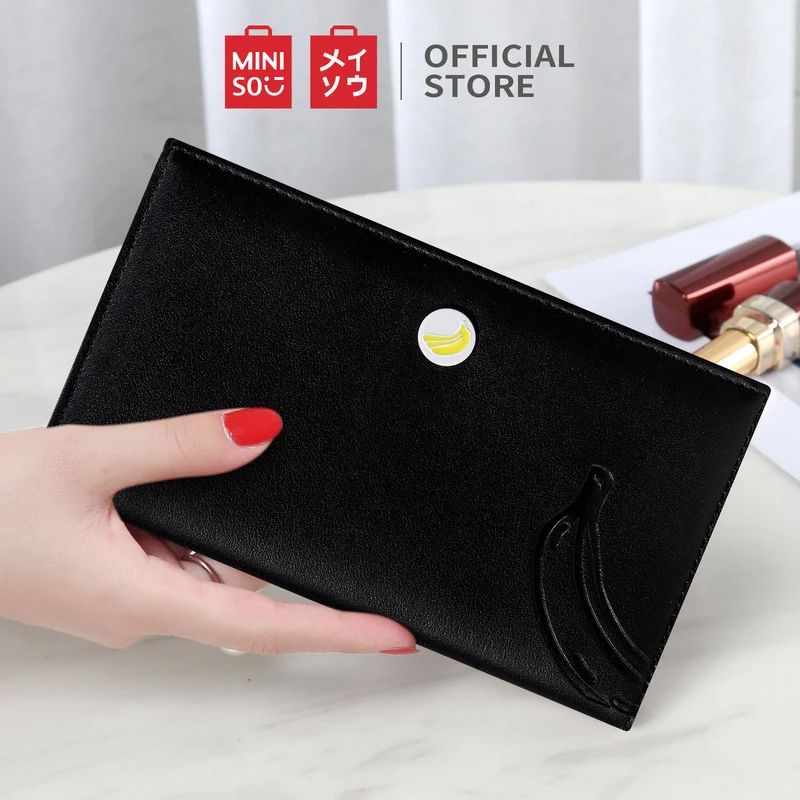 MINISO Dompet Lipat Pendek Kecil Two-Fold Wanita Cewek Motif Buah