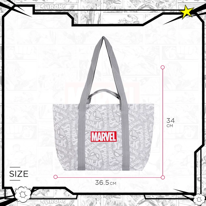 MINISO X MARVEL Tas Bahu Casual Tas Belanja Kanvas Tote Bag