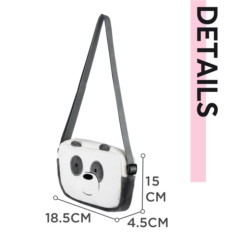 MINISO Tas Selempang We Bare Bears Wanita Sling Bag Crossbody Bag Plush Lembut