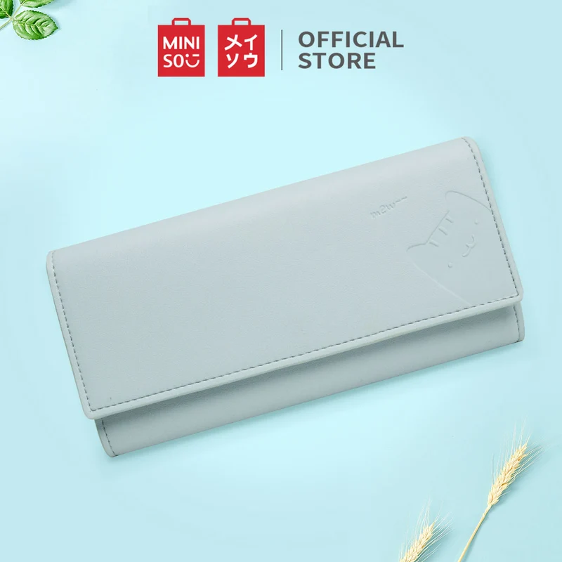 MINISO Dompet Wanita Panjang Wallet Simple Motif Hewan Korea Lucu