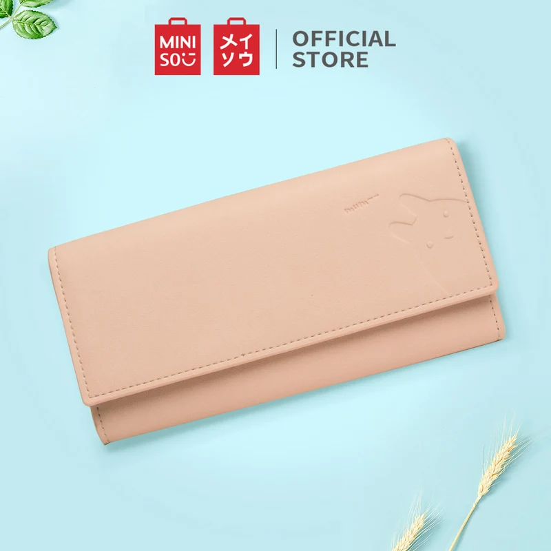 MINISO Dompet Wanita Panjang Wallet Simple Motif Hewan Korea Lucu
