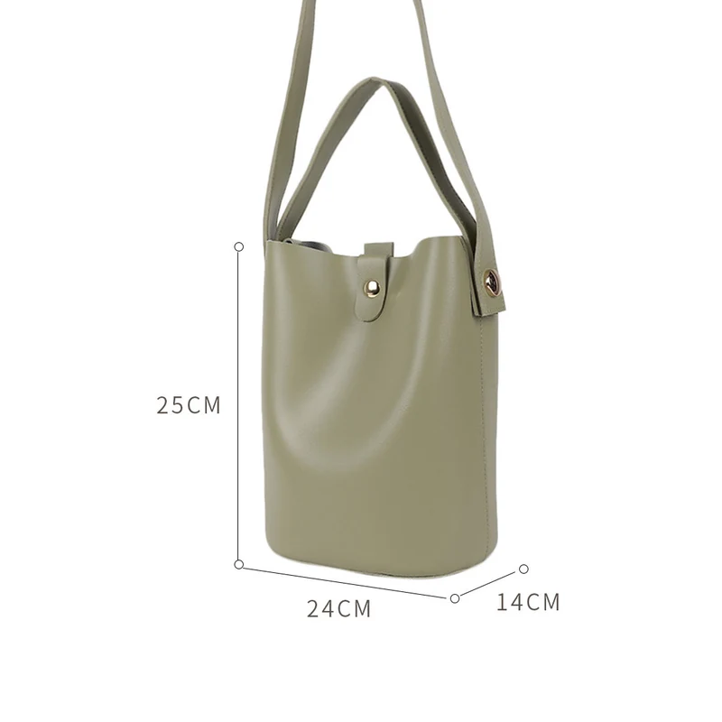 MINISO Tas Selempang Wanita Bucket Bag Tali Lebar Sling Bag Stylish Fashion Kasual