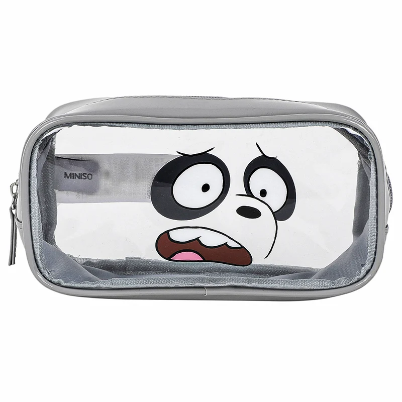 MINISO Tas Kosmetik Wanita We Bare Bears Tas Makeup Optik Untuk Tas Travel Makeup
