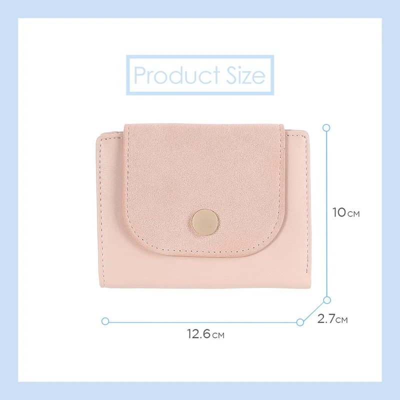 MINISO Dompet Wanita Pendek Kecil Lipat Buram Simple Korea Kasual