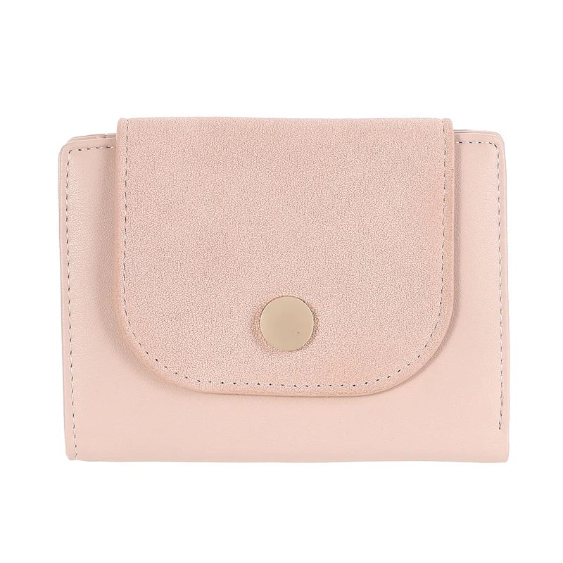 MINISO Dompet Wanita Pendek Kecil Lipat Buram Simple Korea Kasual