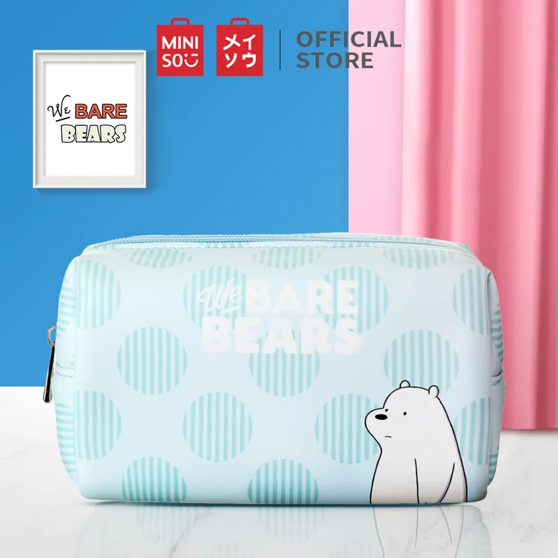 Miniso Official Tas kosmetic We Bare Bears-Rectangle Cosmetic Bag - Random Pick