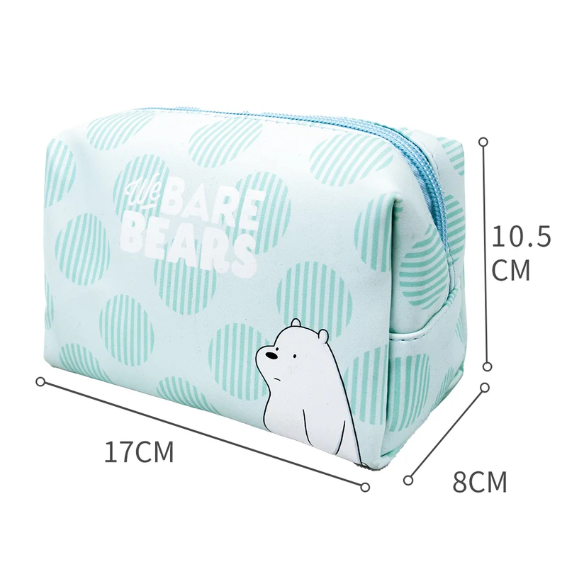 Miniso Official Tas kosmetic We Bare Bears-Rectangle Cosmetic Bag - Random Pick