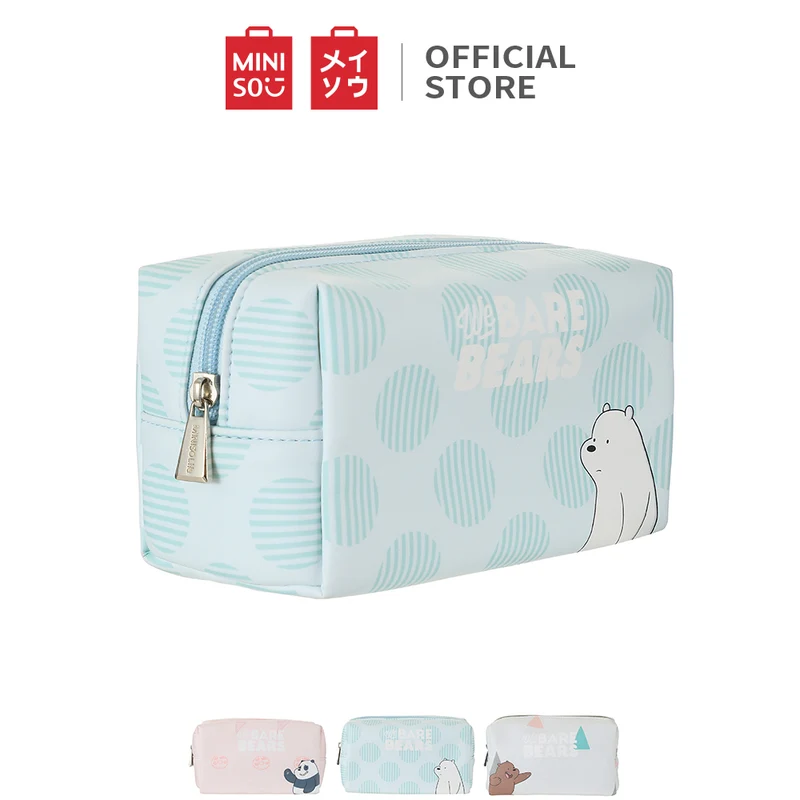 Miniso Official Tas kosmetic We Bare Bears-Rectangle Cosmetic Bag - Random Pick