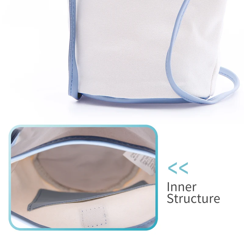 MINISO Tas Selempang Wanita Tas Ember Bucket Bag Sling Bag Canvas