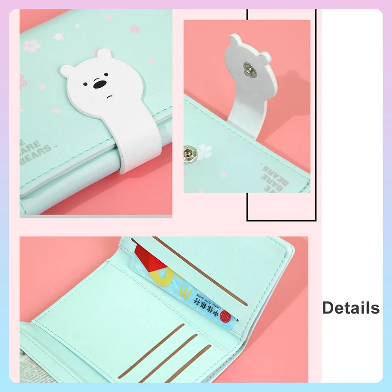 MINISO Dompet Wanita Kecil Lipat 3 Kali Tas