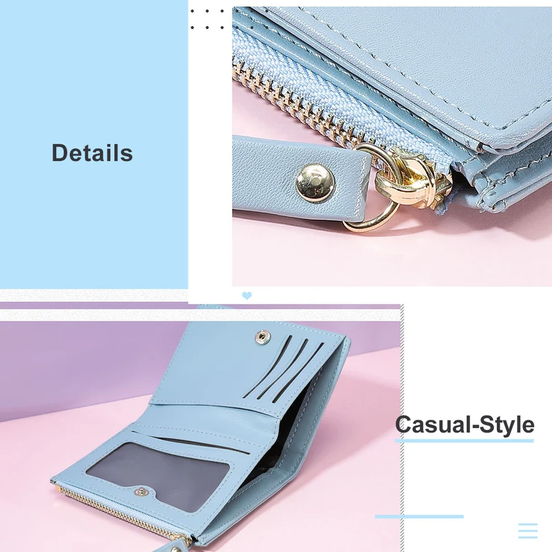 MINISO Dompet Wanita Kecil Lipat Tas Mini Pendek Tempat