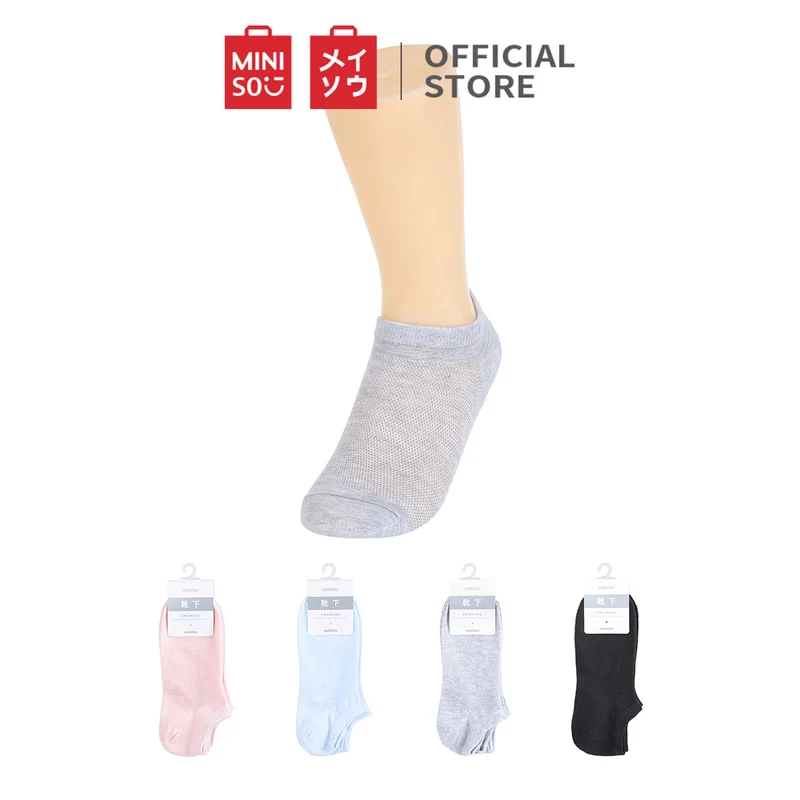 MINISO Kaos Kaki Wanita Mini Pendek 3 Pasang