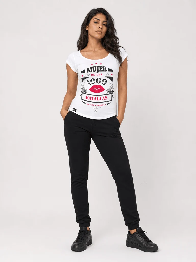 Manuel Carrasco - Camiseta Chica "1000 Batallas" Blanca