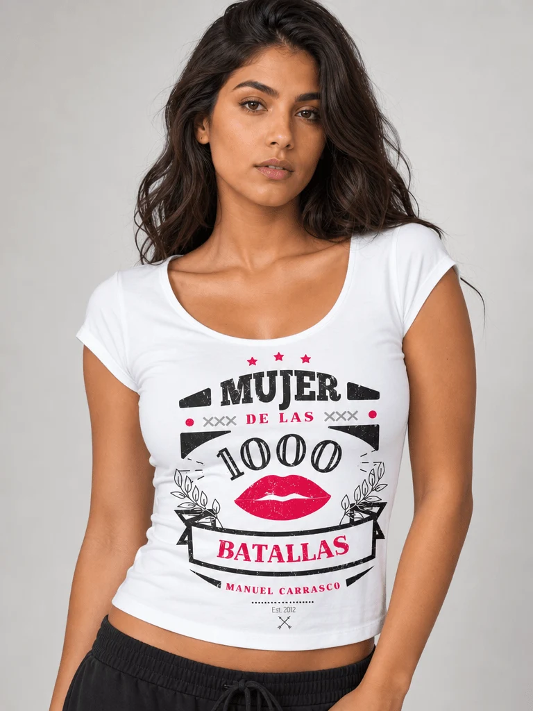 Manuel Carrasco - Camiseta Chica "1000 Batallas" Blanca