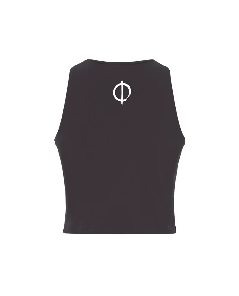 Manuel Carrasco - Crop Top Chica "Lobo" Negra