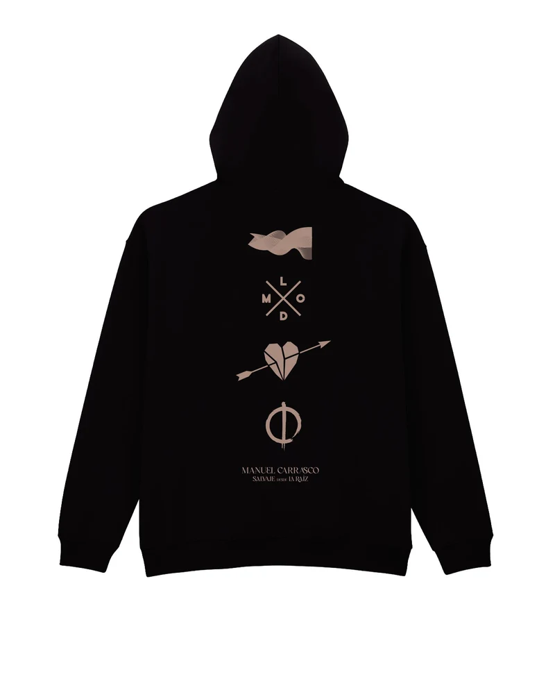 Manuel Carrasco - Sudadera Capucha Unisex "Salvaje desde la Raíz" Negra